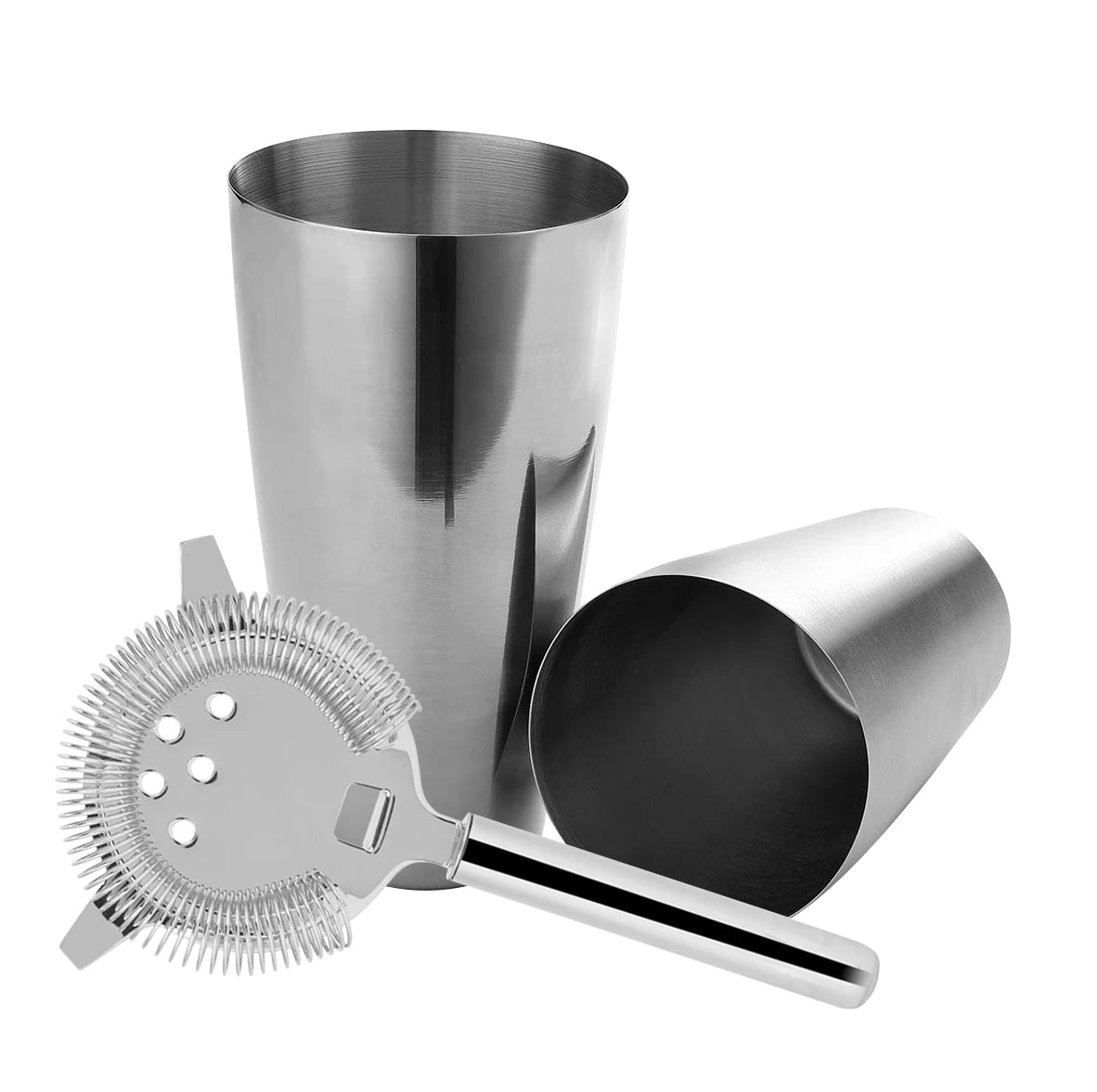 Gold Boston Shaker Cocktail Shaker Set | Kit barista professionale con miscelatore ponderato Martini, filtro Hawthorne, Jigger, Muddler Mojito, cucchiaio di miscelazione e 2 versatori di liquore Gold Boston Shaker Cocktail Shaker Set | Kit barista professionale con miscelatore ponderato Martini, filtro Hawthorne, Jigger, Muddler Mojito, cucchiaio di miscelazione e 2 versatori di liquore