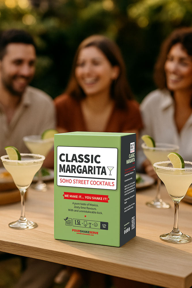 Pre made margarita cocktail from Soho Street Cocktails delivered straight to your door
